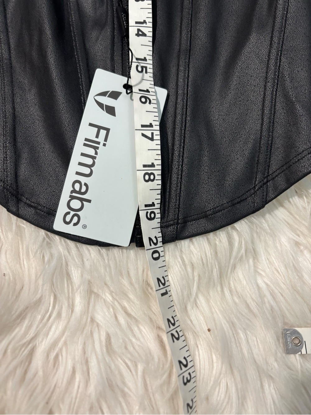 Firm abs new nwt biker Faux Leather Moto Vest - Black zip up goth cyber punk - Picture 6 of 7